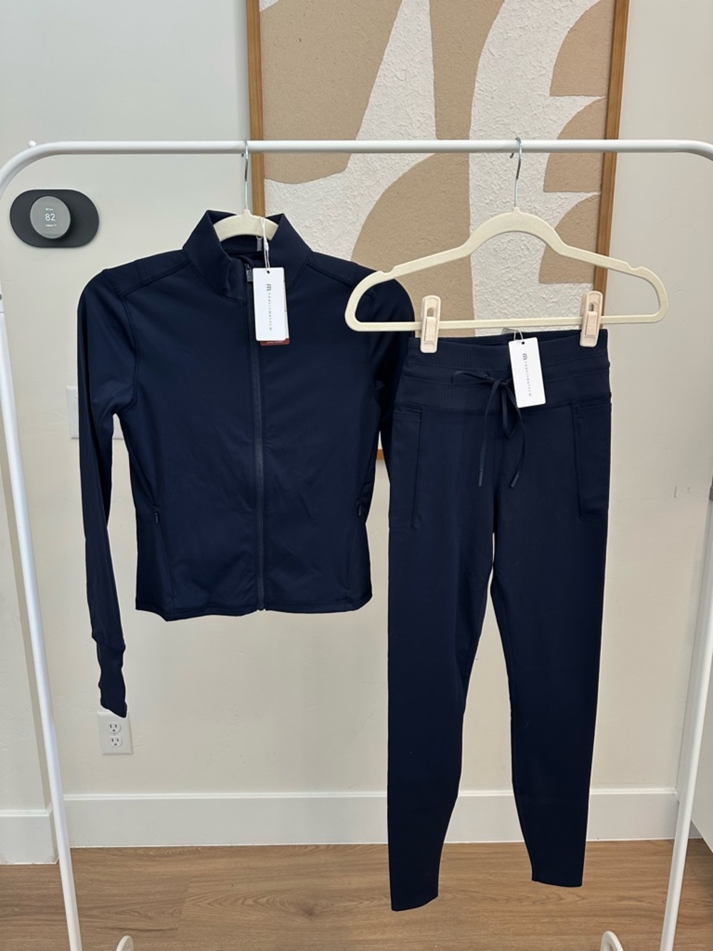 Navy Active Zip Jacket & Legging Set